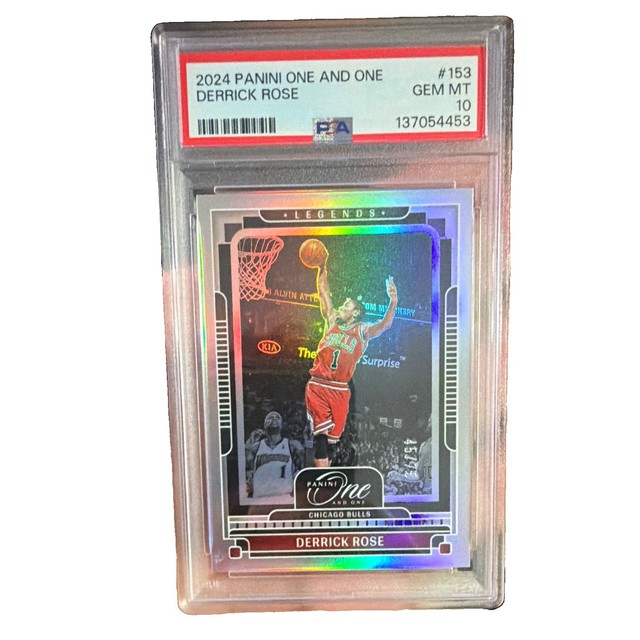 Panini 2024-25 One and One Legends Derrick Rose #153 PSA 10 /75 Bulls