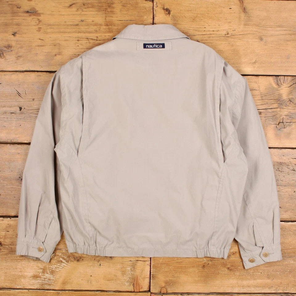 Vintage Nautica Windbreaker Jacket S Bomber Beige - Image 2 of 4