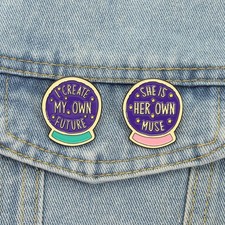 Magic Crystal Ball Enamel Pins I Creat My Own Future Brooches Lapel Badges She I
