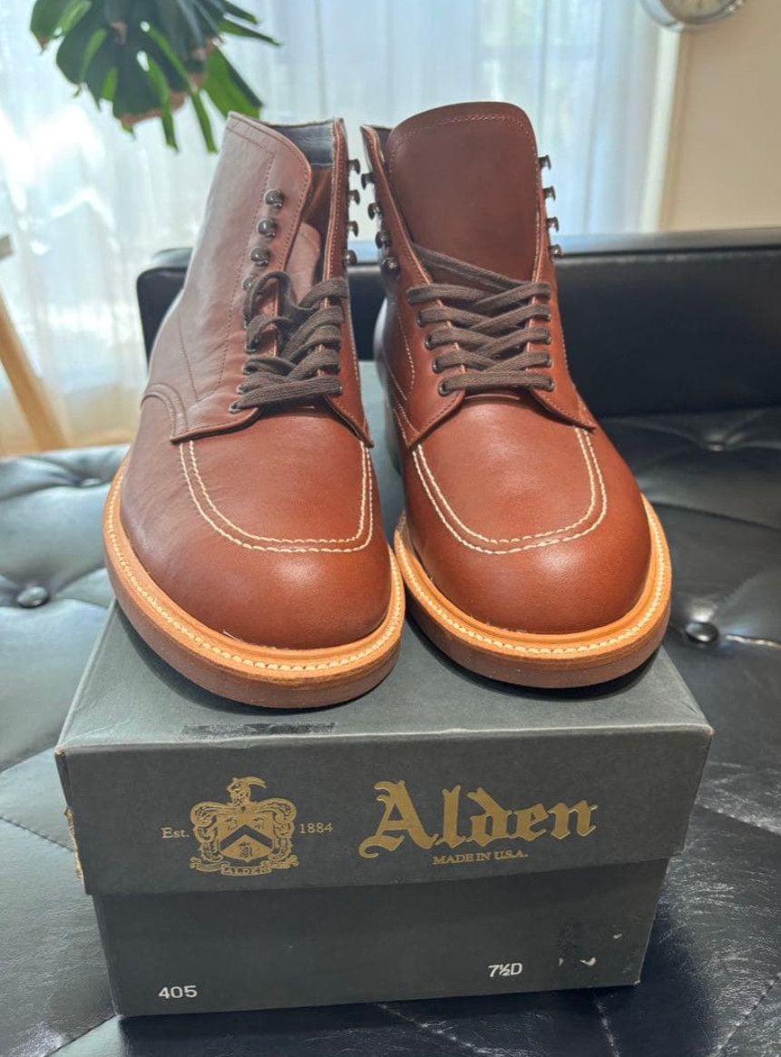 Alden 405 Brown Workboot Calf Indy Boot