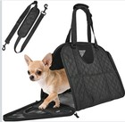 Fully Opening Dog Cat Soft-Sided Carrier Self-Locking Zipper Transport Carrier
