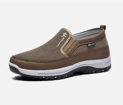Comfort Breathable Orthopedic Travel Plimsolls, Cna Trop Shoes for Men Slip-on 