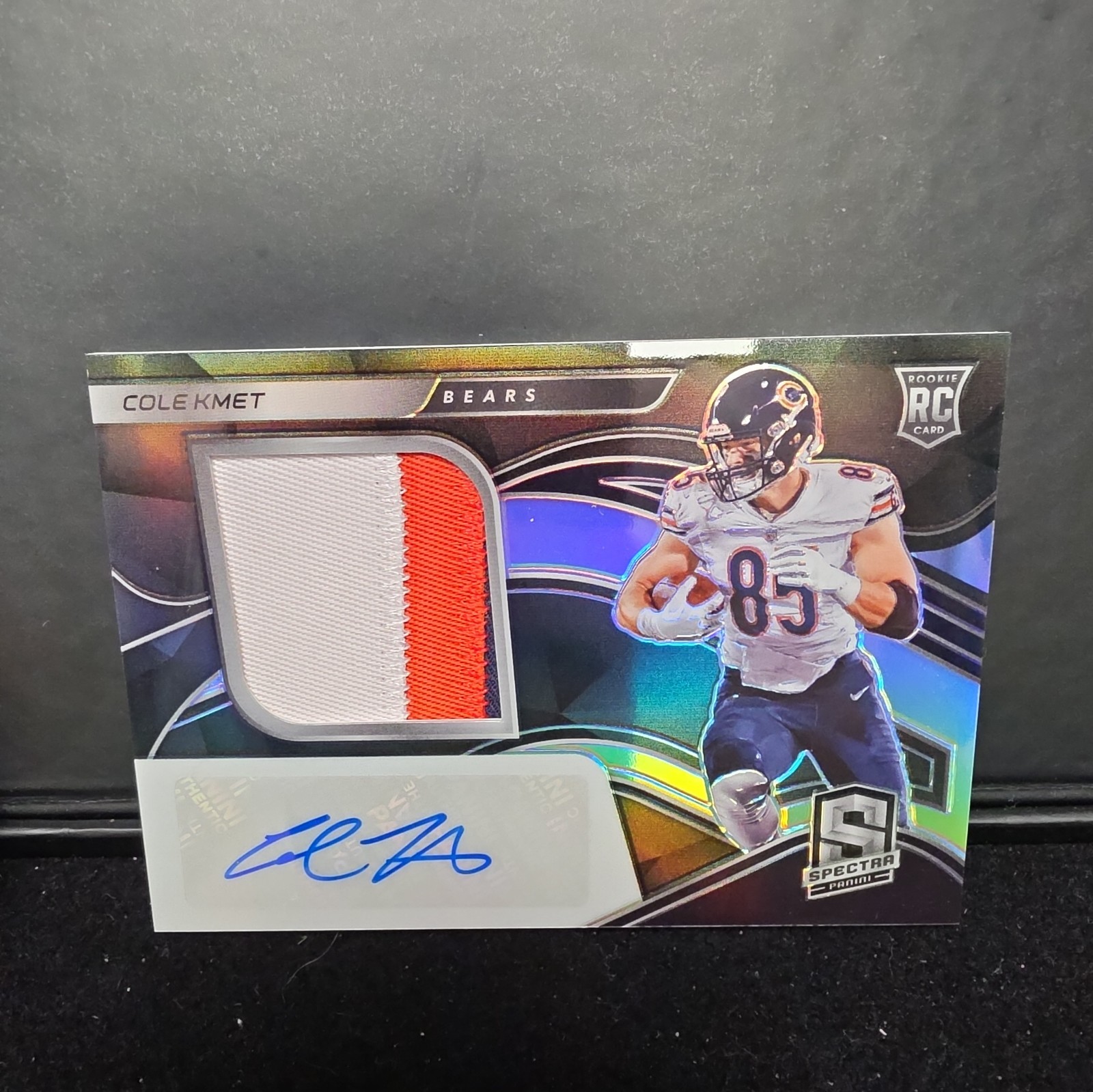 Cole Kmet Panini Spectra #227 Patch Autograph