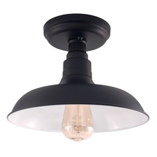 Design House 588525 Kimball 11"W Semi-Flush Ceiling Fixture - Black