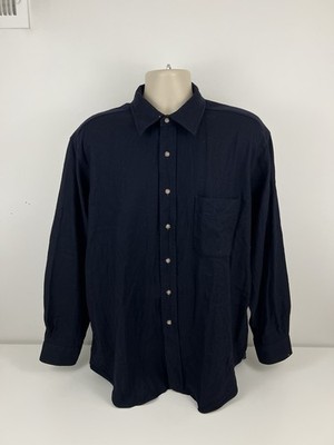 VTG Pendleton Solid Button Up Shirt Men Size XL Virgin Wool Distressed USED READ