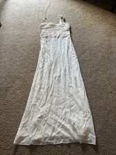 Reformation White Long Maxi Ruched  Dress Size 4
