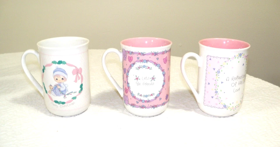 Tazas Precious Moments, lote de 3 Foto 3 de 4