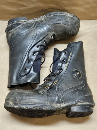 Stivali Topolino Vintage BATA 1984 Militari Freddo Gomma Uomo 10 R - Foto 6 di 7