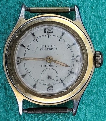 C1865 Smaller Ellis Automatic Sub Dial Movement Vintage Watch Parts lot