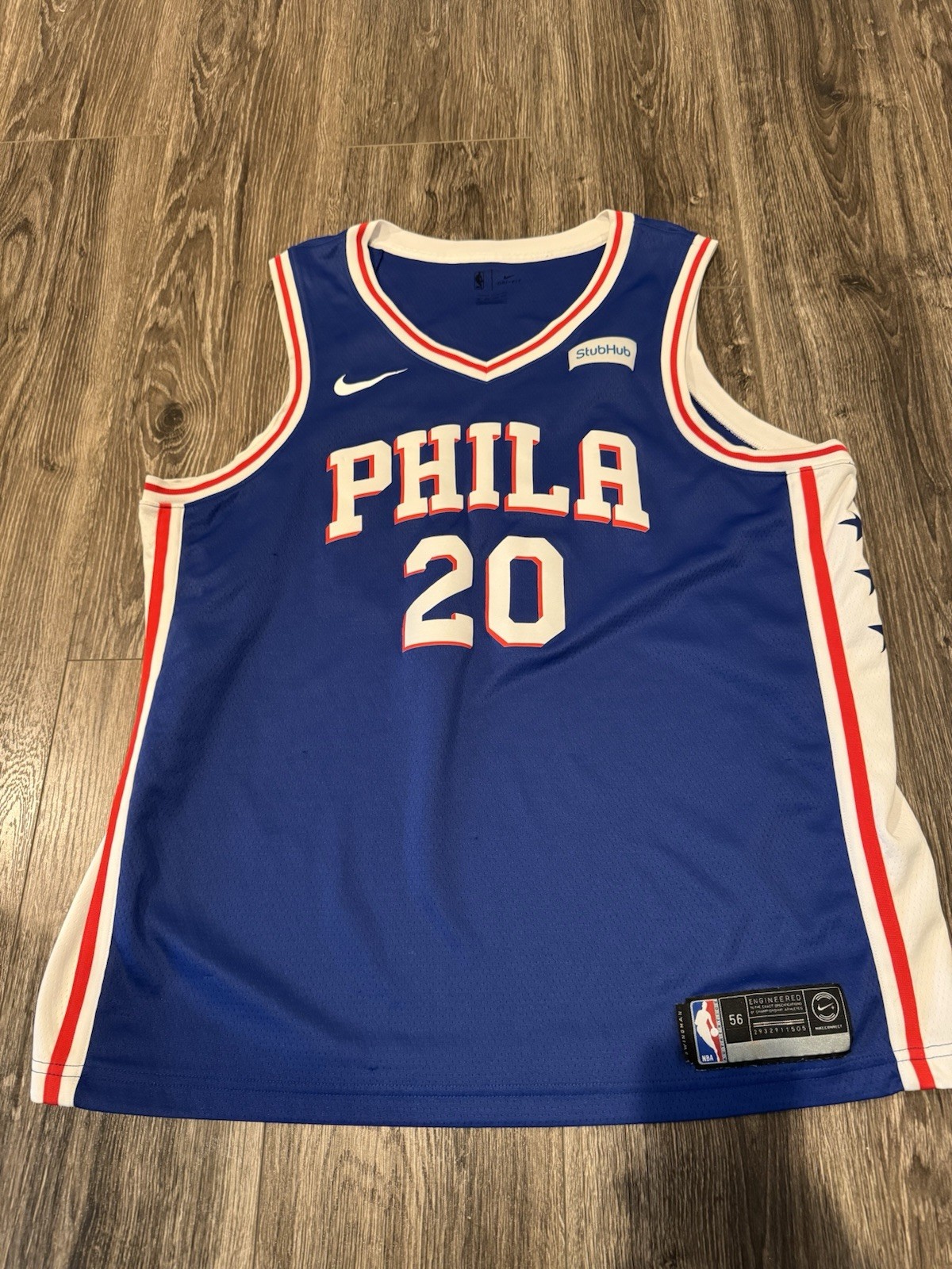 Men’s NBA Nike Philadelphia 76ers Markelle Fultz Home Jersey Size 2XL Authentic 