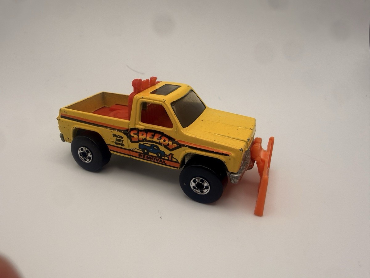 Vintage 1981 Hot Wheels Super Scraper Speedy Plow Yellow 1129