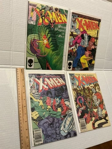 Vintage X-Men Comic Book Lot Issues # 181 183 191 & 192 Marvel 1980s Wolverine