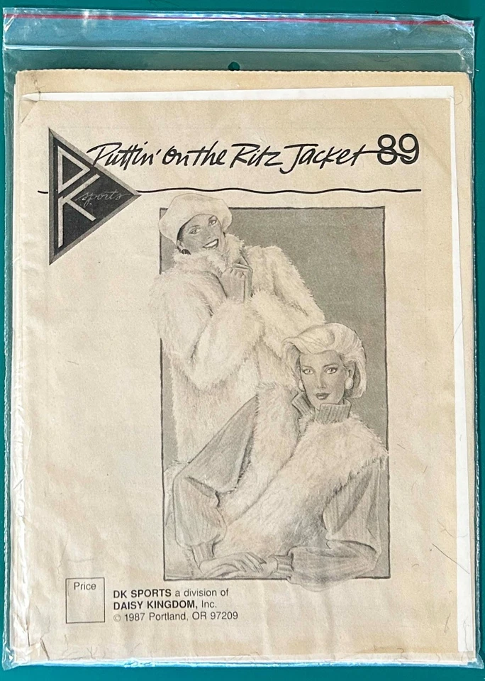 Daisy Kingdom DK Sports Pattern 89 Puttin' on the Ritz Jacket Sizes S-L Uncut - Image 2 of 2