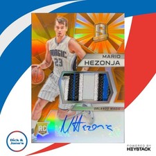 2015-16 Spectra Mario Hezonja Rookie Jerseys Auto Orange Prizms /25 Magic RC