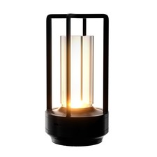 Table Lamp, Portable Cordless Rechargeable LED Lamp, 3-Colour Dimming Metal B...