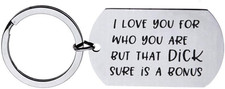 Couples Gifts Keychain, Gift for Boyfriend Girlfriend, I Love You for Who You Ar
