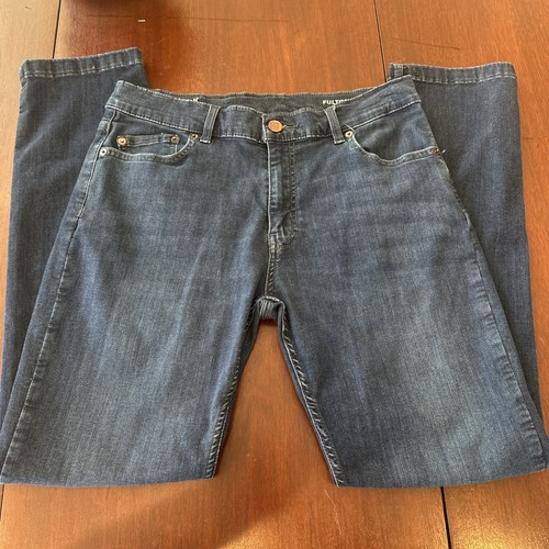 Mugsy Blue Fultons Classic Fit Casual Preppy Work Stretch Denim Jeans Men 33x32