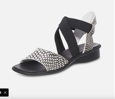Arche Satia Leather Sandal Women's Black Sz EU41