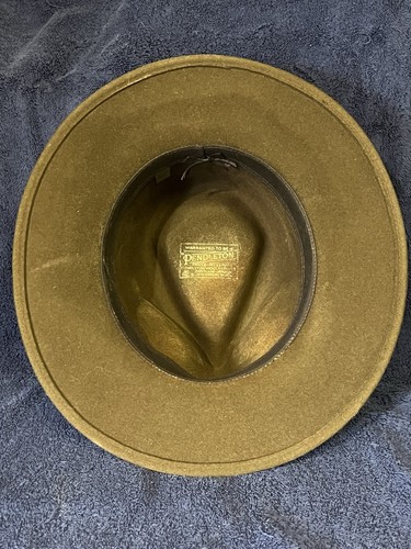 Vintage PENDLETON Wool Beaver Brown Hat Sz M Indiana Jones Style Fedora - Picture 7 of 10