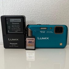 Panasonic LUMIX DMC-FT20 Waterproof Digital Camera Coral Blue 25mm Zoom