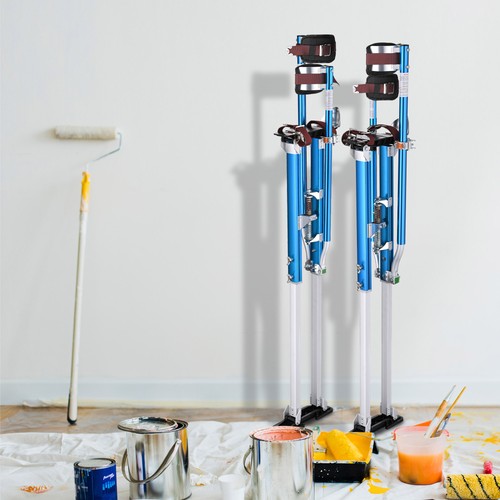 Drywall Stilts 50-64 Inch Aluminum Tool For Painting Taping Cosplay Walk Blue - Picture 9 of 12