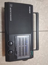 Sony ICF-34 Portable AM/FM/TV/Weather Band Radio Vintage Battery And Corded