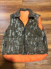 Vintage 90s Realtree Bark Camo Vest Reversible Size Large