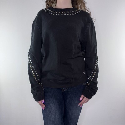 Versace Collection Sweatshirt verziertes Metallkreuz