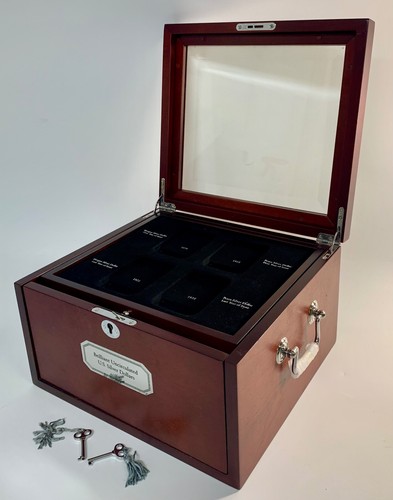 US SILVER DOLLAR Morgan Peace SLAB Wooden Display Case w/ Keys