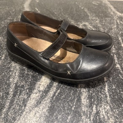 Birkenstock Iona Mary Jane Shoes Women's Black Leather Comfort