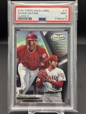 2018 Topps Gold Label Shohei Ohtani Rookie RC Class 3 RAREST LEVEL PSA 9 #17