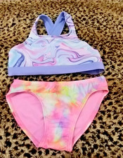 Wonder Nation Girls Bikini Swimsuit Set w/ UPF 50 XS 4-5