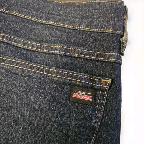 Dickies Jean Shorts Mens 44 Dark Wash Stretch Carpenter Utility Jorts Denim - Picture 3 of 10