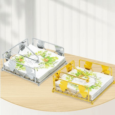 Vintage Napkin Holder Hollow Out Napkin Tray Paper Organizer  Home Kitchen