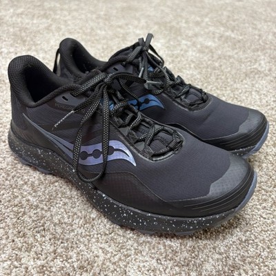 Saucony Trail Sneakers Womens 9.5 Peregrine 12 Ice+ Running Shoes Black Athletic