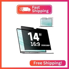 Magnetic Laptop Privacy Screen 14 Inch 16:9, Removable Matte Anti Glare Blue Lig