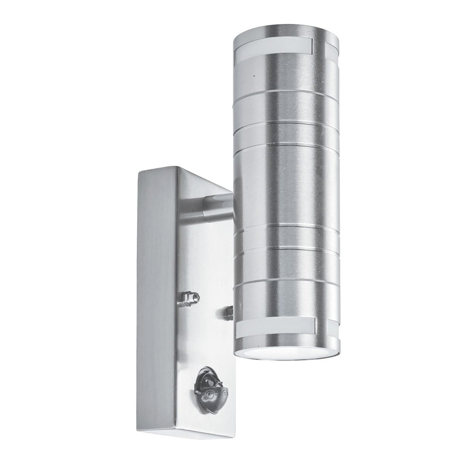 Applique Esterno Sensore Movimento Metro Cromo 2 Luci GU10 IP44