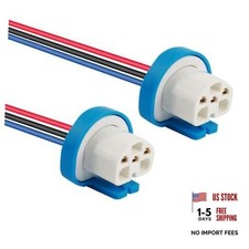 2PCS Headlight Wiring Harness,9007 9004 HB1 HB5 3 Pin Ceramic Headlight