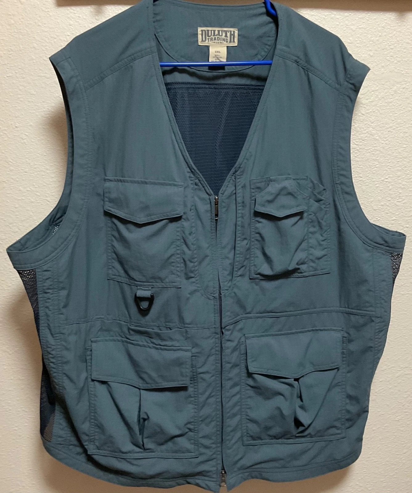 Duluth Trading Co Men’s Gray Outdoorsman Cargo Utility Vest Size 2XL