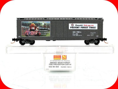 N Scale **SMOKEY BEAR** Fire Prevention Car 4, SBX 1980A - Micro Trains 03200404