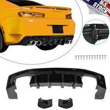 For Chevy Camaro Ss Lt Ls 2016-2024 New Rear Bumper Lip Diffuser Glossy Black For Chevy Camaro Ss Lt Ls 2016-2024 New Rear Bumper Lip Diffuser Glossy Black