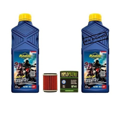 PUTOLINE S4R OIL SERVICE KIT 10W40 + HF140 FILTER YAMAHA YZF250 2009 - 2026