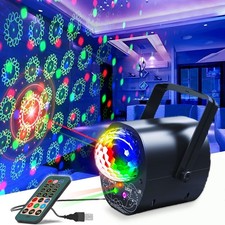 Disco Ball Party Light, Multi-Color Laser, Sound Activated, Remote, Strobe