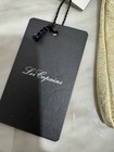 Le Copains Luxury Lambskin Leather Silk Lined Gloves Sz 6 1/2 Metallic GOLD — photo 2