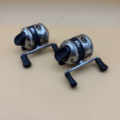 Lot Of 2 Zebco Authentic 33 spin casting reel Fishing Silver Tested And Working