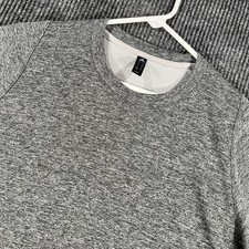 Adidas Shirt Mens Medium Gray Short Sleeve Active Workout Casual Performance