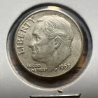 1963-D  Roosevelt Dime 90% Silver Light Toning Mint State Condition.  Free Ship