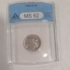 1916-D Buffalo Nickel 5C ANACS MS62 Slabbed Coin Cert #2886662