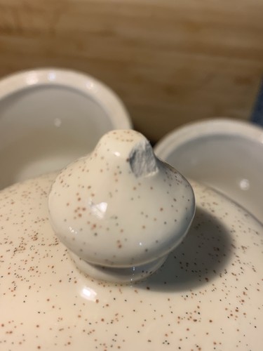Vintage 70s/80s Strawberry Fields Stoneware Ceramic Canister Set Some Chipping - Picture 19 of 19