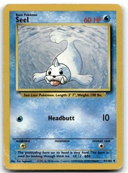 Seel 41/102 Base Set Unlimited Uncommon Pokemon TCG